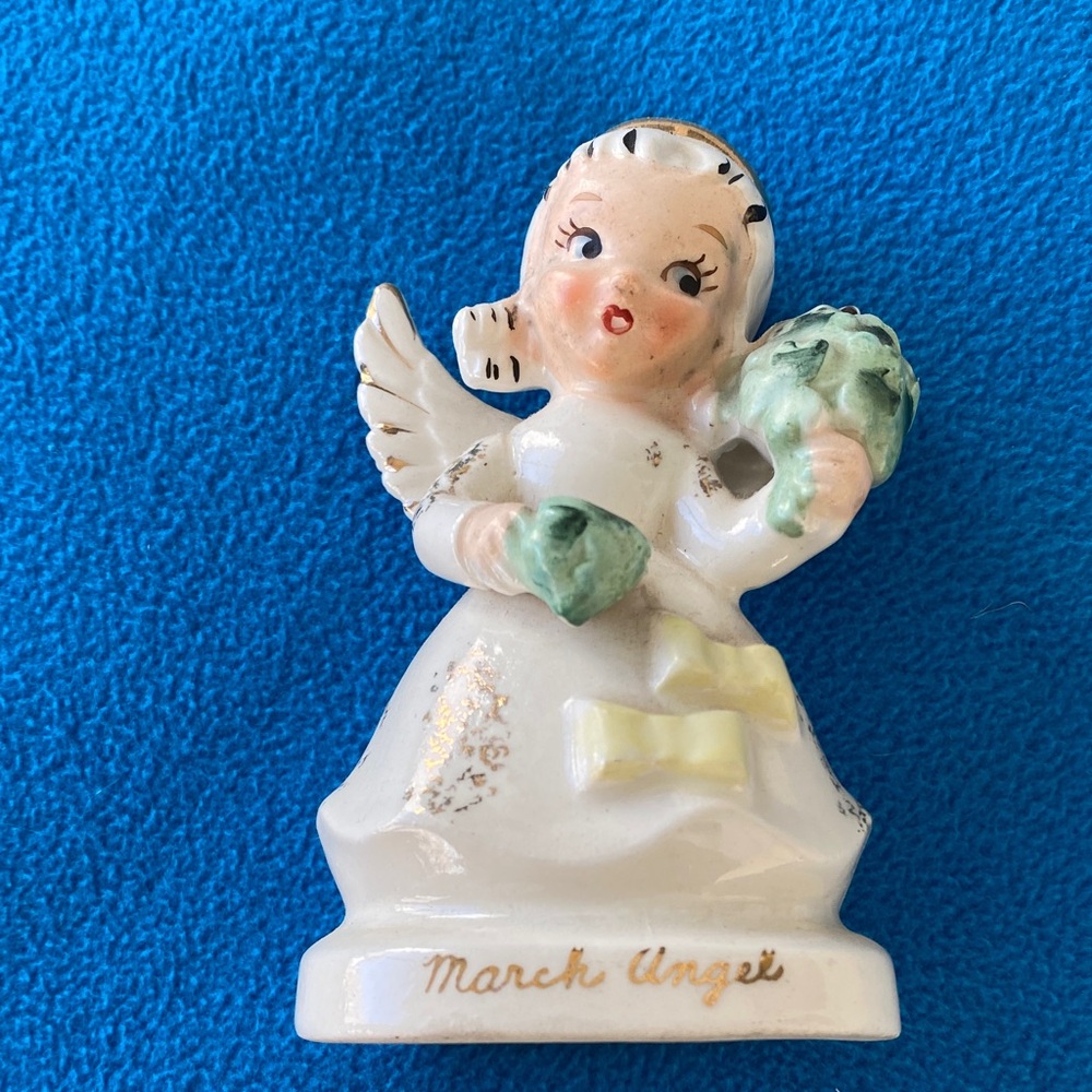 March Angel of Month 1956 napco Vintage